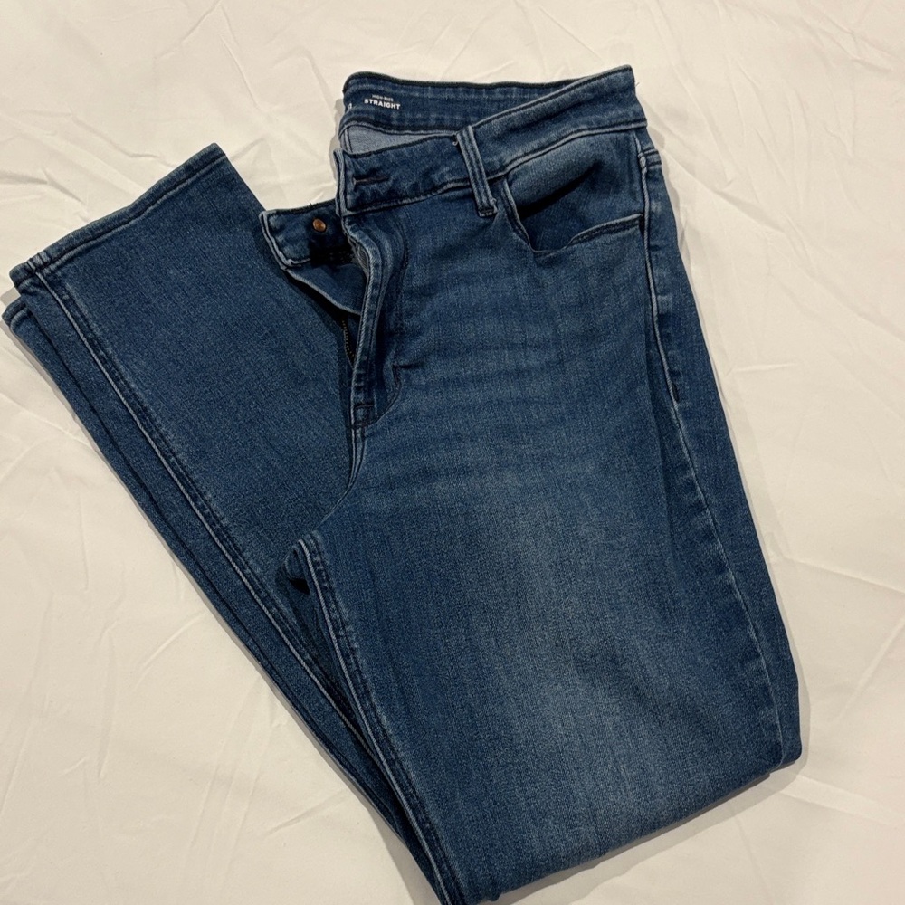 Old Navy Light Blue High-Rise Straight Jeans